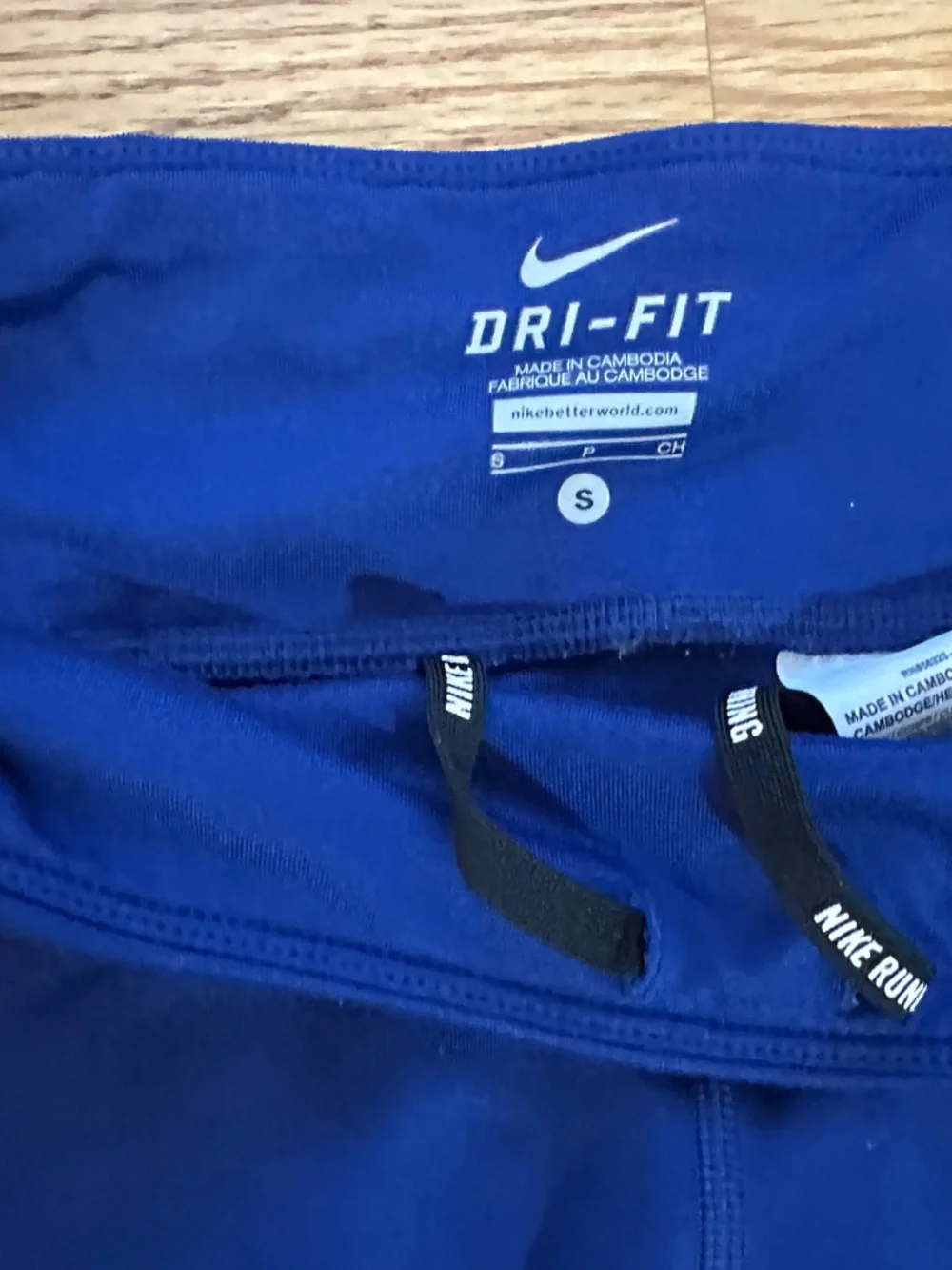 Nike Women’s Dri-Fit Royal Blue Capri Leggings with Swoosh- Size Small
